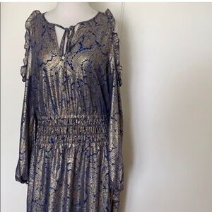 Michael Korse cold shoulder midi dress